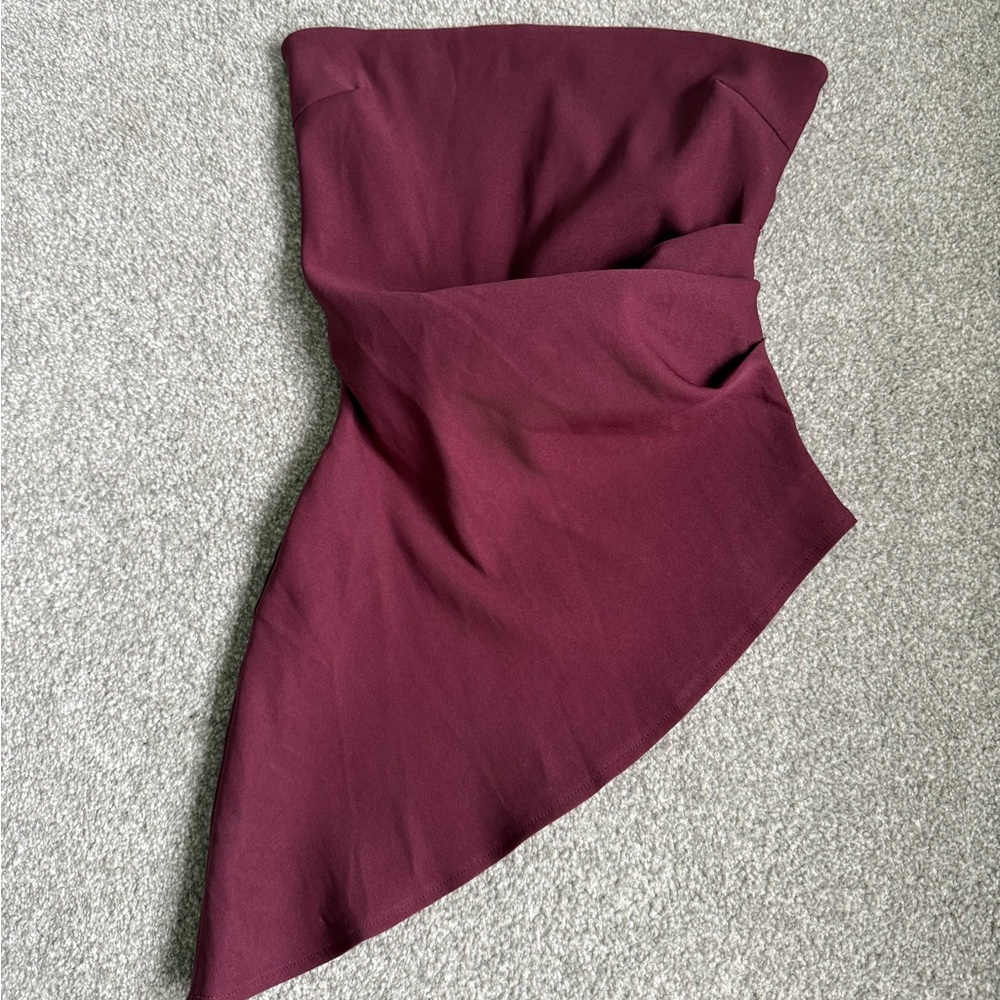 Zara Burgundy Crop Top